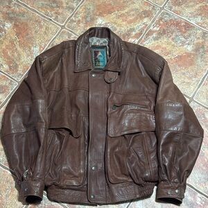 Rare Vintage Berlop Brown Leather Jacket